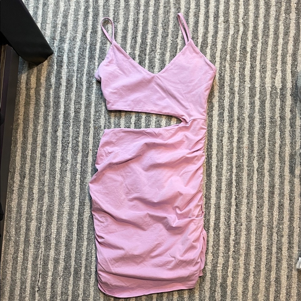 Superdown Lavender Bodycon Dress with Side Cutout